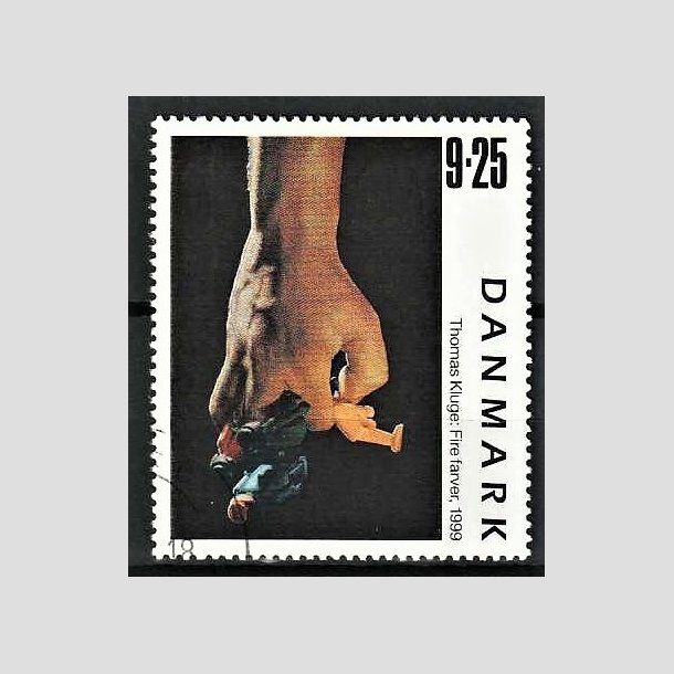 FRIMRKER DANMARK | 1999 - AFA 1218 - Frimrkekunst 2. - 9,25 Kr. "Fire farver" - Pnt Stemplet