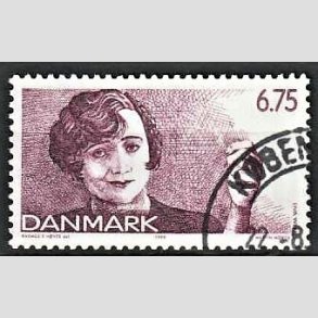 FRIMRKER DANMARK | 1999 - AFA 1215 - Dansk Revy - 6,75 Kr. lilla Liva Weel - Pnt Stemplet