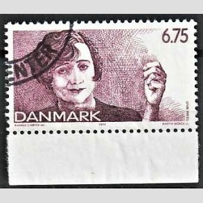 FRIMRKER DANMARK | 1999 - AFA 1215 - Dansk Revy - 6,75 Kr. lilla Liva Weel - Pnt Stemplet