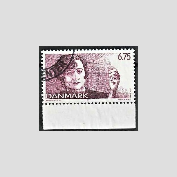 FRIMRKER DANMARK | 1999 - AFA 1215 - Dansk Revy - 6,75 Kr. lilla Liva Weel - Pnt Stemplet