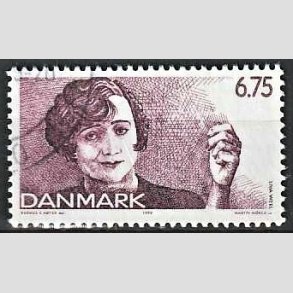 FRIMRKER DANMARK | 1999 - AFA 1215 - Dansk Revy - 6,75 Kr. lilla Liva Weel - Pnt Stemplet