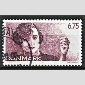 FRIMRKER DANMARK | 1999 - AFA 1215 - Dansk Revy - 6,75 Kr. lilla Liva Weel - Pnt Stemplet