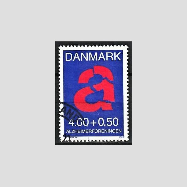 FRIMRKER DANMARK | 1999 - AFA 1220 - Alzheimerforeningen - 4,00 + 0,50 Kr. rd/bl - Pnt Stemplet