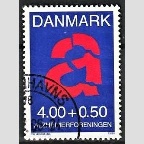 FRIMRKER DANMARK | 1999 - AFA 1220 - Alzheimerforeningen - 4,00 + 0,50 Kr. rd/bl - Pnt Stemplet