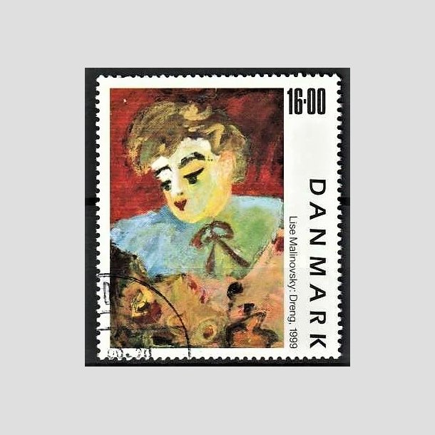 FRIMRKER DANMARK | 1999 - AFA 1219 - Frimrkekunst 2. - 16,00 Kr. "Dreng" - Pnt Stemplet