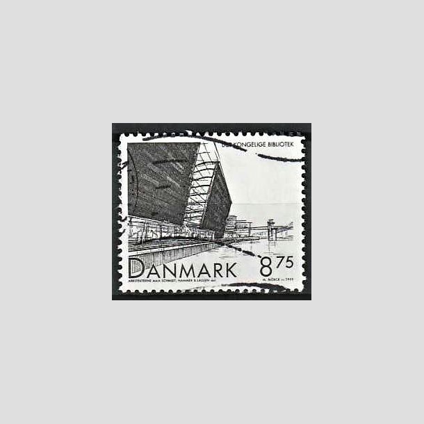 FRIMRKER DANMARK | 1999 - AFA 1221 - Det Konglige Bibliotek - 8,75 Kr. sort - Stemplet