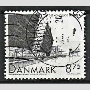 FRIMRKER DANMARK | 1999 - AFA 1221 - Det Konglige Bibliotek - 8,75 Kr. sort - Stemplet