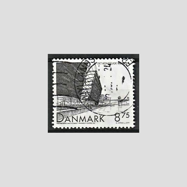 FRIMRKER DANMARK | 1999 - AFA 1221 - Det Konglige Bibliotek - 8,75 Kr. sort - Stemplet