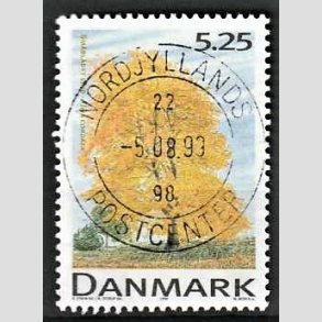 FRIM�RKER DANMARK | 1999 - AFA 1198 - Danske l�vtr�er - 5,25 Kr. flerfarvet - Pragt Stemplet