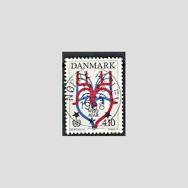 FRIMRKER DANMARK | 1988 - AFA 909 - WHO 40 r - 4,10 Kr. flerfarvet - Lux Stemplet Nrre Alslev