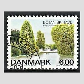 FRIMRKER DANMARK | 2001 - AFA 1273 - Botanisk have. - 6,00 Kr. Parti ved sen - Pnt Stemplet