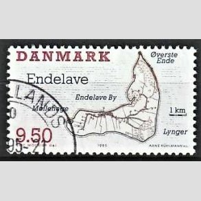 FRIMRKER DANMARK | 1995 - AFA 1089 - Danske smer - 9,50 Kr. flerfarvet - Pnt Stemplet