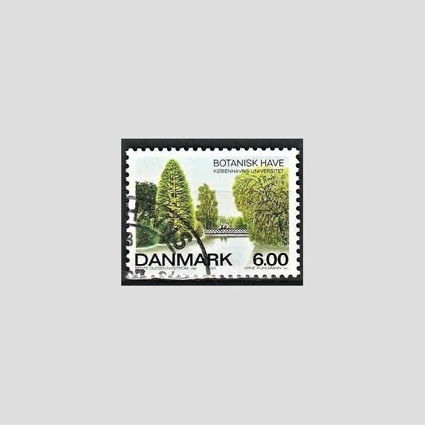 FRIMRKER DANMARK | 2001 - AFA 1273 - Botanisk have. - 6,00 Kr. Parti ved sen - Pnt Stemplet