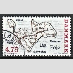 FRIMRKER DANMARK | 1995 - AFA 1087 - Danske smer - 4,75 Kr. flerfarvet - Pnt Stemplet