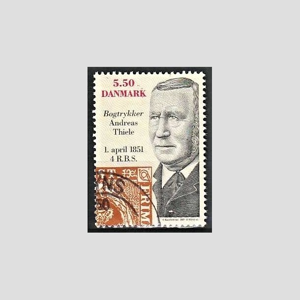 FRIMRKER DANMARK | 2001 - AFA 1277 - Frste danske frimrke 150 r. - 5,50 Kr. Andreas Thiele - Pnt Stemplet