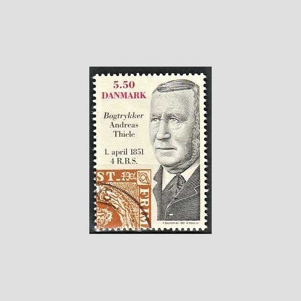 FRIMRKER DANMARK | 2001 - AFA 1277 - Frste danske frimrke 150 r. - 5,50 Kr. Andreas Thiele - Pnt Stemplet