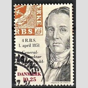 FRIMRKER DANMARK | 2001 - AFA 1279 - Frimrket 150 r - 10,25 Kr. flerfarvet - Pnt Stemplet