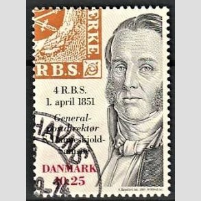 FRIMRKER DANMARK | 2001 - AFA 1279 - Frimrket 150 r - 10,25 Kr. flerfarvet - Pnt Stemplet