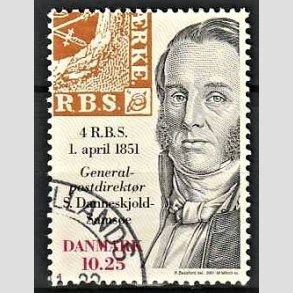 FRIMRKER DANMARK | 2001 - AFA 1279 - Frimrket 150 r - 10,25 Kr. flerfarvet - Pnt Stemplet