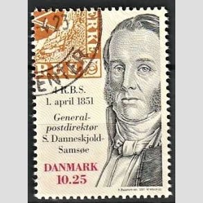 FRIMRKER DANMARK | 2001 - AFA 1279 - Frimrket 150 r - 10,25 Kr. flerfarvet - Pnt Stemplet