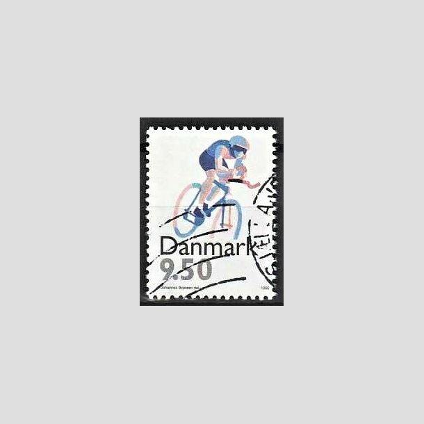 FRIMRKER DANMARK | 1996 - AFA 1114 - Sport - 9,50 Kr. flerfarvet - Stemplet