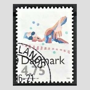 FRIMRKER DANMARK | 1996 - AFA 1112 - Sport - 4,75 Kr. flerfarvet - Pnt Stemplet 