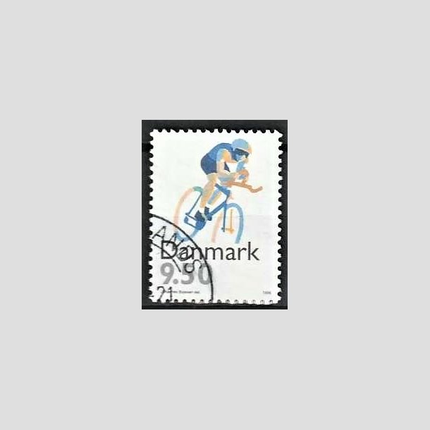 FRIMRKER DANMARK | 1996 - AFA 1114 - Sport - 9,50 Kr. flerfarvet - Pnt Stemplet