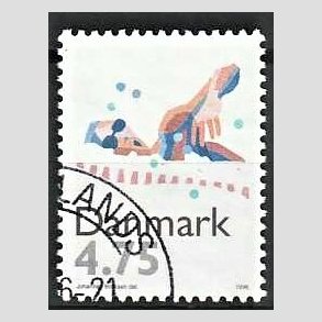 FRIMRKER DANMARK | 1996 - AFA 1112 - Sport - 4,75 Kr. flerfarvet - Pnt Stemplet 