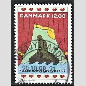 FRIMRKER DANMARK | 1996 - AFA 1110 - Kbenhavn Kulturby 96. - 12,00 Kr. flerfarvet - Pnt Stemplet