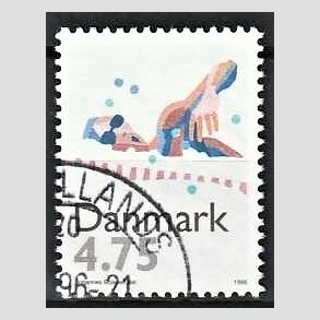 FRIMRKER DANMARK | 1996 - AFA 1112 - Sport - 4,75 Kr. flerfarvet - Pnt Stemplet 