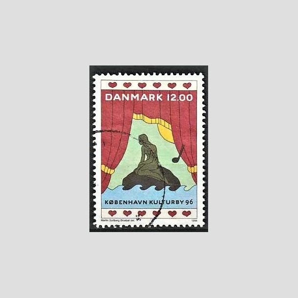 FRIMRKER DANMARK | 1996 - AFA 1110 - Kbenhavn Kulturby 96. - 12,00 Kr. flerfarvet - Pnt Stemplet