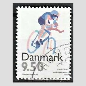 FRIMRKER DANMARK | 1996 - AFA 1114 - Sport - 9,50 Kr. flerfarvet - Pnt Stemplet