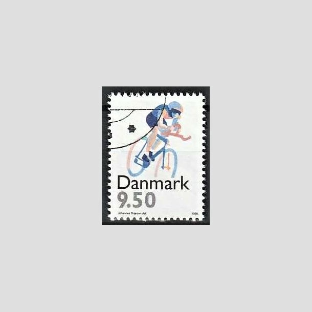 FRIMRKER DANMARK | 1996 - AFA 1114 - Sport - 9,50 Kr. flerfarvet - Pnt Stemplet