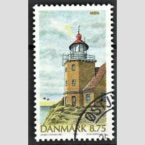 FRIMRKER DANMARK | 1996 - AFA 1127 - Danske fyrtrne - 8,75 Kr. flerfarvet - Pnt Stemplet