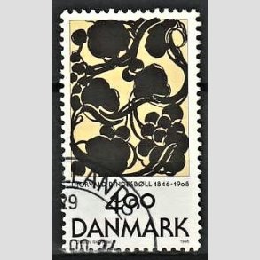 FRIMRKER DANMARK | 1996 - AFA 1129 - Thorvald Bindesbll - 4,00 Kr. flerfarvet - Pnt Stemplet