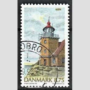 FRIMRKER DANMARK | 1996 - AFA 1127 - Danske fyrtrne - 8,75 Kr. flerfarvet - Pnt Stemplet