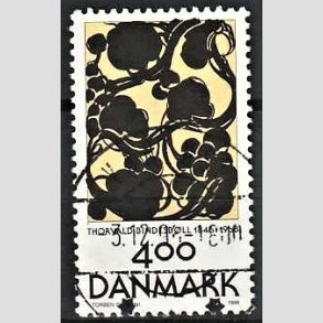 FRIMRKER DANMARK | 1996 - AFA 1129 - Thorvald Bindesbll - 4,00 Kr. flerfarvet - Pnt Stemplet