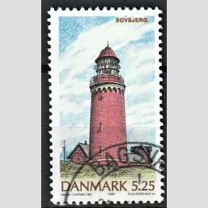 FRIMRKER DANMARK | 1996 - AFA 1126 - Danske fyrtrne - 5,25 Kr. flerfarvet - Pnt Stemplet