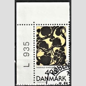 FRIMRKER DANMARK | 1996 - AFA 1129 - Thorvald Bindesbll - 4,00 Kr. flerfarvet - Pnt Stemplet