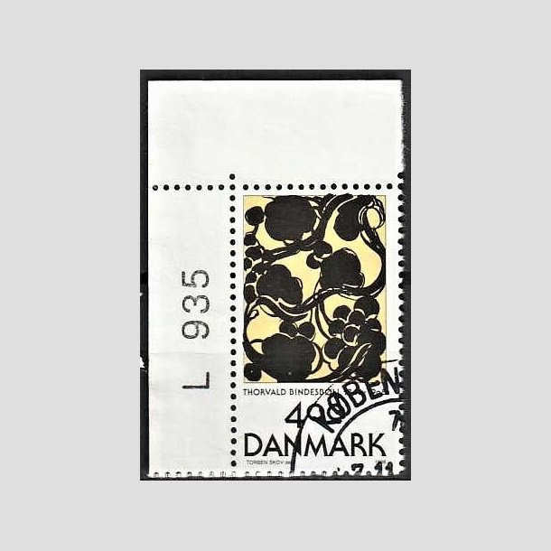 FRIMRKER DANMARK | 1996 - AFA 1129 - Thorvald Bindesbll - 4,00 Kr. flerfarvet - Pnt Stemplet