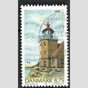 FRIMRKER DANMARK | 1996 - AFA 1127 - Danske fyrtrne - 8,75 Kr. flerfarvet - Pnt Stemplet
