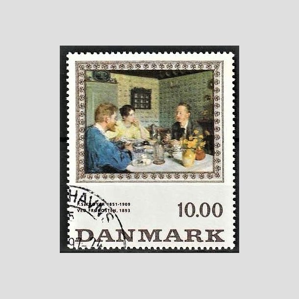 FRIMRKER DANMARK | 1996 - AFA 1131 - P.S Kryer - 10,00 kr. "Ved frokosten" flerfarvet - Pnt Stemplet