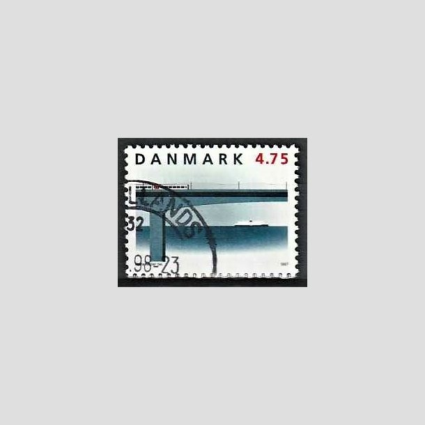 FRIMRKER DANMARK | 1997 - AFA 1145 - Jernbaneforbindelsen p storeblt - 4,75 Kr. Vestbroen - Pnt Stemplet