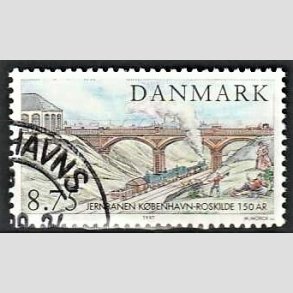 FRIMRKER DANMARK | 1997 - AFA 1149 - Jernbanen Kbenhavn-Roskilde 150 r. - 8,75 Kr. Carlsbergbroen - Pnt Stemplet