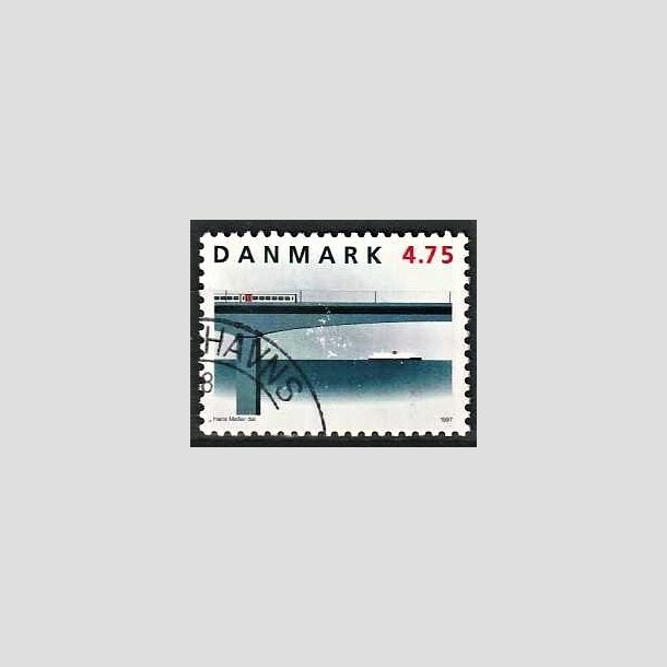 FRIMRKER DANMARK | 1997 - AFA 1145 - Jernbaneforbindelsen p storeblt - 4,75 Kr. Vestbroen - Pnt Stemplet