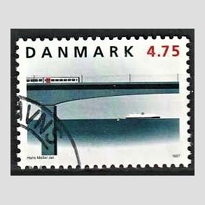 FRIMRKER DANMARK | 1997 - AFA 1145 - Jernbaneforbindelsen p storeblt - 4,75 Kr. Vestbroen - Pnt Stemplet
