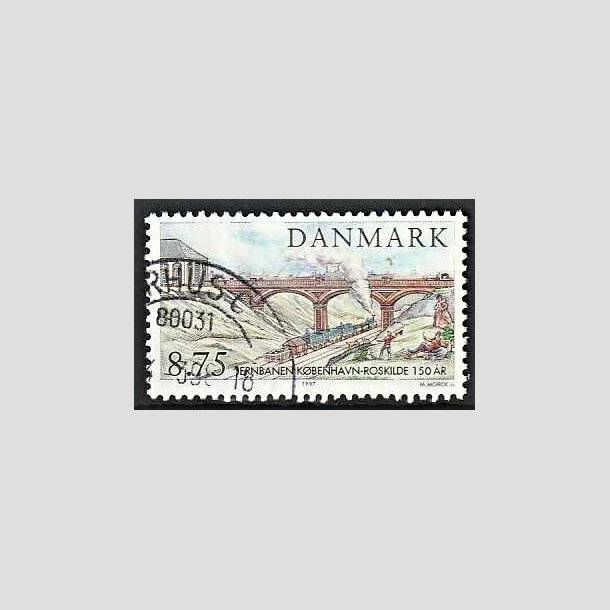 FRIMRKER DANMARK | 1997 - AFA 1149 - Jernbanen Kbenhavn-Roskilde 150 r. - 8,75 Kr. Carlsbergbroen - Pnt Stemplet