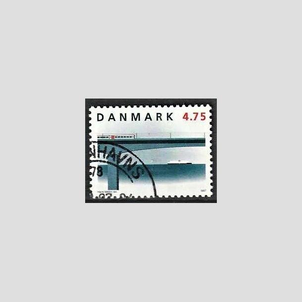FRIMRKER DANMARK | 1997 - AFA 1145 - Jernbaneforbindelsen p storeblt - 4,75 Kr. Vestbroen - Pnt Stemplet