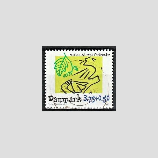 FRIMRKER DANMARK | 1997 - AFA 1146 - Astma-Allergi Forbundet - 3,75 + 0,50 Kr. flerfarvet - Pnt Stemplet