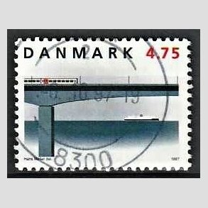 FRIMRKER DANMARK | 1997 - AFA 1145 - Jernbaneforbindelsen p storeblt - 4,75 Kr. Vestbroen - Pnt Stemplet